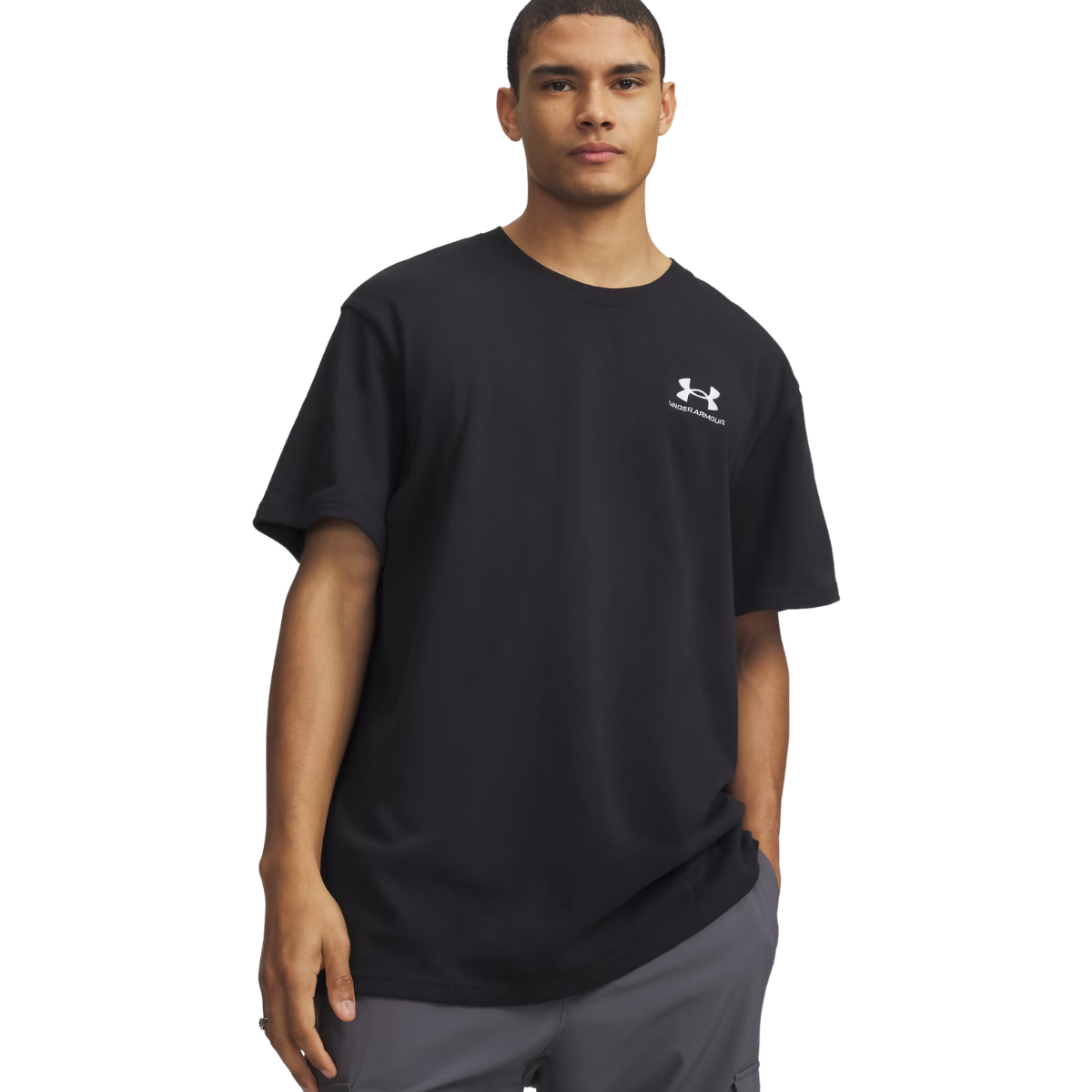 UA M LOGO EMB HEAVYWEIGHT SS