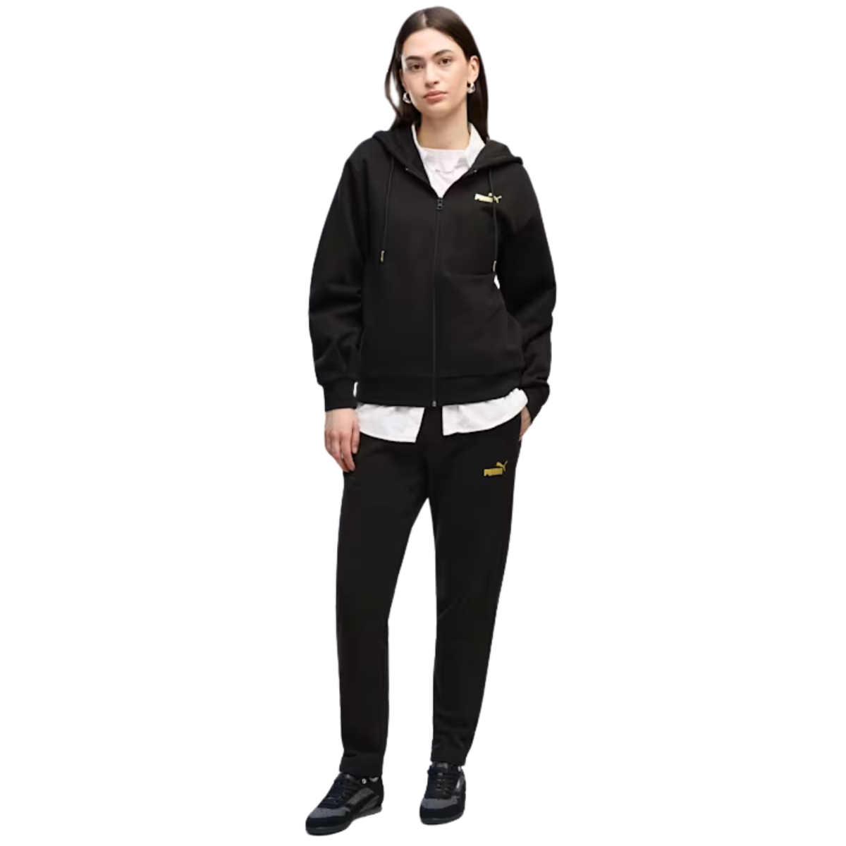 PUMA Metallic Hooded Standard Sweat Suit FL op