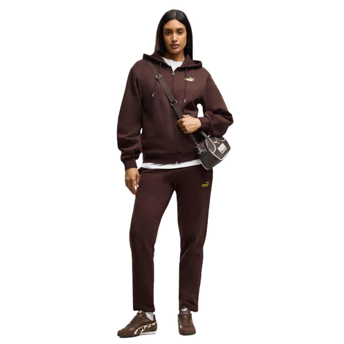 PUMA Metallic Hooded Standard Sweat Suit FL op