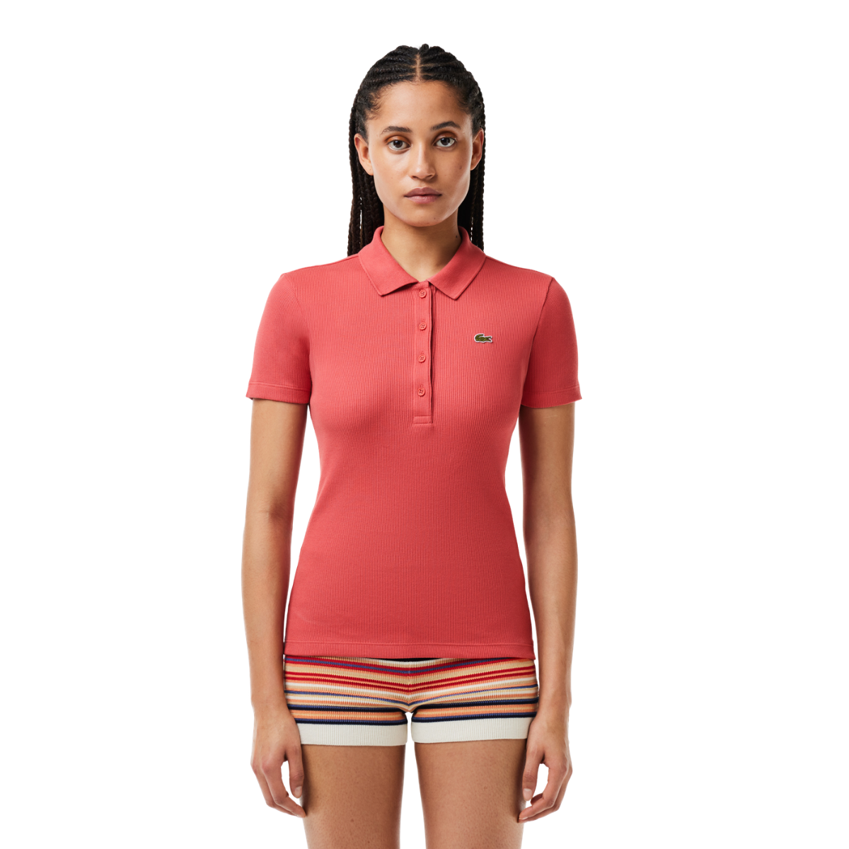 Slim Fit L.12.D Ribbed Cotton Polo  -