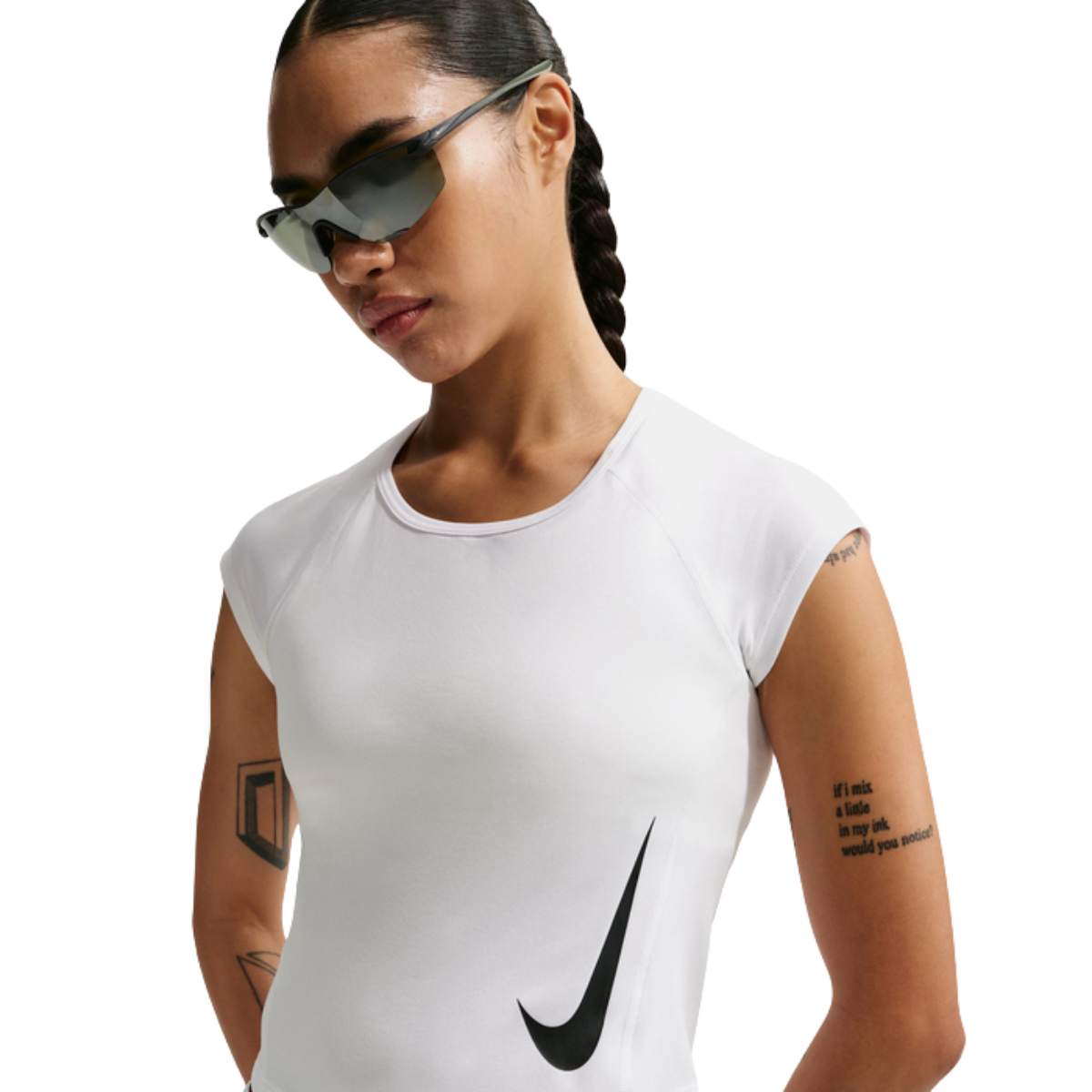 W NK TEMPO SWOOSH RUN DF SS